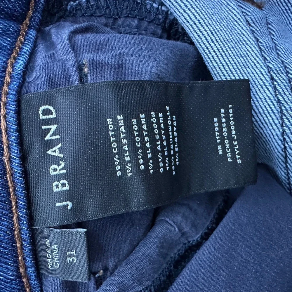 J Brand Dark Wash Skinny Leg Jeans Women Size 31 High Rise‎ Stretch Denim Clssic